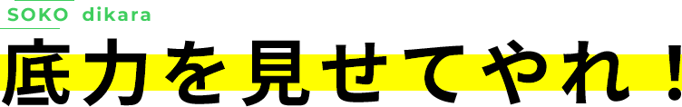 SOKO dikara 底力を見せてやれ！