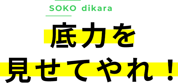 SOKO dikara 底力を見せてやれ！
